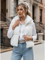 Dámská krémová vesta z ovčí kůže BEEWARM FashionStreet TY3801 Dámská krémová vesta z ovčí kůže BEEWARM FashionStreet TY3801