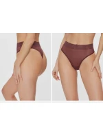 Tempting Sheer Highwaist String 2P - BROWN - TRIUMPH BROWN - TRIUMPH