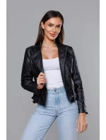 Černá bunda ramoneska se stojáčkem (HM23) Černá bunda ramoneska se stojáčkem (HM23)