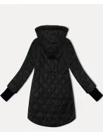 Lehká černá dámská bunda s odepínací kapucí S'West (B8371-1) Lehká černá dámská bunda s odepínací kapucí S'West (B8371-1)