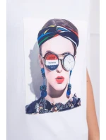 Halenka s ženskou grafikou bílá Halenka s ženskou grafikou bílá