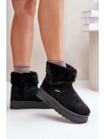 Sněhové boty na platformě s kožešinou Big Star OO274A108 Černé Sněhové boty na platformě s kožešinou Big Star OO274A108 Černé