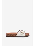 Dámské Sandały Na Korek Platformě S Přezkou Bílé Vianara