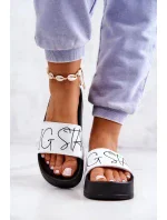 Dámské moderní pantofle Big Star - černá/bílá