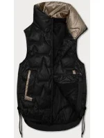 Černá krátká dámská vesta se stahovacími boky S'West (B8358-1)