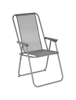 SADA ZAHRADNÍHO NÁBYTKU KULATÝ STŮL 4 ŽIDLE A SLUNEČNÍK TMAVĚ ŠEDÁ