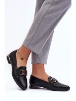 Dámské mokasíny s ozdobou černá Camilena