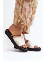 Kožené dámské žabky Zazoo 2659/005 stříbrné Kožené dámské žabky Zazoo 2659/005 stříbrné