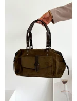 Kabelka z eko semiše Khaki Gressa Kabelka z eko semiše Khaki Gressa