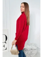 Svetr se stojáčkem S2019-52 červený - Kesi