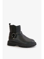 Dámské kotníkové boty 00274A128 Černá - Big Star Dámské kotníkové boty 00274A128 Černá - Big Star