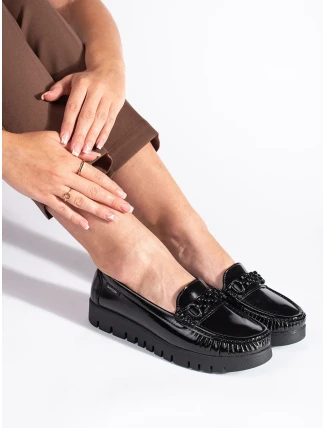 Designové černé polobotky dámské platforma Designové černé polobotky dámské platforma