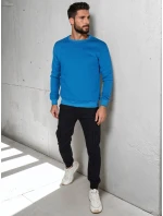 Pánská základní modrá mikina FashionStreet BX5883