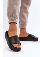 Dámské žabky na tlusté podrážce černé Oreithano