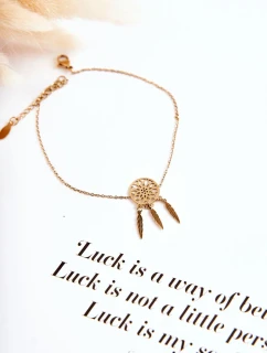 Náramek na nohu lapač snů Zlatý