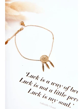 Náramek na nohu lapač snů Zlatý