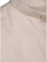 Pánská béžová košile s krátkým rukávem FashionStreet KX1050