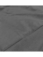 Tmavě šedá tenká krátká dámská tepláková mikina (8B938-5)