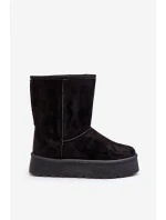 Dámské sněžné boty zateplené kožešinou Černá Abrams