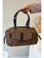 Kabelka z eko semiše tmavě béžová Gressa