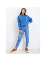 Modrá bavlněná základní mikina (RV-BL-5185.73P)