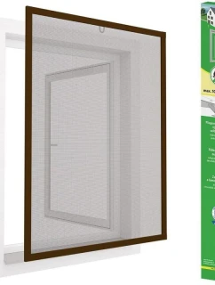 ALU OKENNÍ MOSKYTIÉRA 100X120 HNĚDÁ PLUS