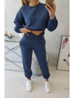 Zateplená souprava s krátkou džínovou mikinou Zateplená souprava s krátkou džínovou mikinou
