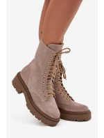 Dámské workery z pravé semišové kůže s vyhříváním Zazoo 4213 béžové Dámské workery z pravé semišové kůže s vyhříváním Zazoo 4213 béžové