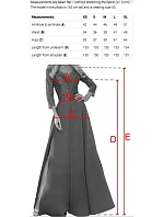 669-2 Svatební maxi šaty s květinou na rameni a rozparkem - modré