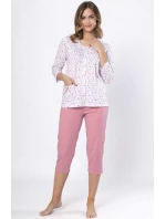 Leveza pyžamo 1636 Dobrusia 3/4 M-2XL rozepínací Leveza pyžamo 1636 Dobrusia 3/4 M-2XL rozepínací