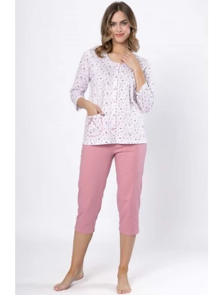 Leveza pyžamo 1636 Dobrusia 3/4 M-2XL rozepínací Leveza pyžamo 1636 Dobrusia 3/4 M-2XL rozepínací