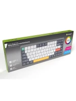 KLÁVESNICE TRACER FINA 84 ŠEDÁ OUTEMU ČERVENÝ SPÍNAČ