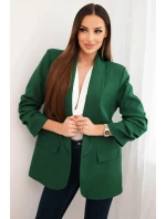 Sako s klopami elegantní zelené