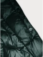 Tmavě zelená dlouhá dámská prošívaná bunda Glakate (LU-2203)