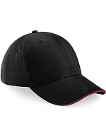 Beechfield B 20 6 panelová sandwich kšiltovka "Athleisure" 53.0020 black/classic red Beechfield B 20 6 panelová sandwich kšiltovka "Athleisure" 53.0020 black/classic red