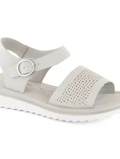 Ažurové sandály W SK082H béžové - Serio Leone