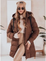 Dámská zimní bunda s kapucí GABRIELLE hnědá FashionStreet TY4919 Dámská zimní bunda s kapucí GABRIELLE hnědá FashionStreet TY4919