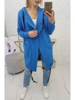 Chrpově modrá zateplená bunda s kapucí