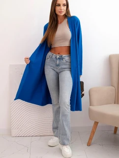 Dámská bavlněná narzutka s dlouhým rukávem chabrová