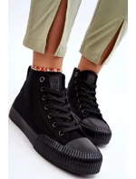 Dámské vysoké tenisky Big Star Fabric LL274444 Černé