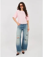 Halenka D74515M11340A světle růžová Halenka D74515M11340A světle růžová