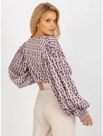 Dámská košile LK KS 509017 1.97 bílá a růžová - FPrice Dámská košile LK KS 509017 1.97 bílá a růžová - FPrice