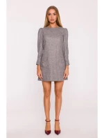 M870 Tweed mini šaty - grafitové