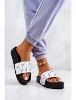 Dámské moderní pantofle Big Star - černá/bílá