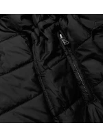 Černo-grafitová oboustranná dámská bunda (W556)