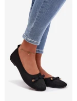 Černé balerínky s mašlí Amelivra