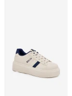 Dámské tenisky na platformě Big Star – světle béžové