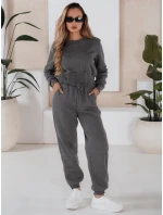 Dámská tmavě šedá tepláková souprava KEILI FashionStreet AY0647