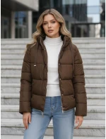 FashionStreet dámská zimní dlouhá hnědá bunda TY5475