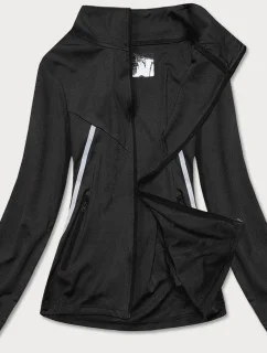 Černá dámská rozepínací mikina se stojáčkem (20320)